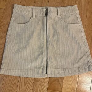 American Eagle Outfitters Tan A-Line Corduroy Mini Skirt Casual sz 8